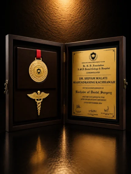 Customized Wooden Book Award | Premium Medal & Certificate Display